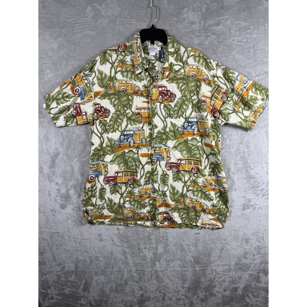 Cottonseed Men's Button‎ Up Short Sleeve Vintage Shirt Size XL Made In USA